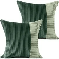 Amilian Dekokissen 2er Set - Kissen mit Füllung & Bezug - Zierkissen Set 2 Stück, Kuschelkissen, Kopfkissen 40x40 cm mit abnehmbarem Kissenbezug