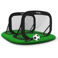 Racetex Fußballtor Racetex Fussballtore Garten Kinder 2er Set verstärkte Glasfaserstangen (2x Fussballtore mit Tragetasche, Ball, Pumpe und Erdanker), ⚽ UNSERE EMPFEHLUNG ⚽