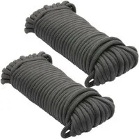 BENSON Seil 2x Paracord Campingseil Survival 15m Outdoor (2-tlg), Fallschirm, Schnur, Leine, Seil