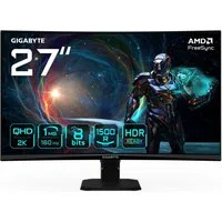 Gigabyte GS27QCA Curved-Gaming-LED-Monitor (68,5 cm/27 ", 2560 x 1440 px, Quad HD, 1 ms Reaktionszeit, 180 Hz, VA LED, neigbar, Eyesafe 2.0, HDR-Ready-, AMD FreeSync)