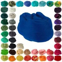 maDDma 25g Filzwolle / Märchenwolle, Nass- u. Trockenfilzen, Farbwahl Bastelgarn, blau