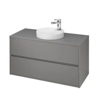 Neuesbad Serie 300 Waschtischunterschrank, B:998, T:450, H:530mm, Grau matt 1S924-0201