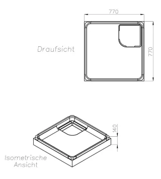 Neuesbad Wannenträger für Kaldewei Superplan NEU 80x80x2,5 SD 25751