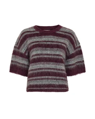 msch copenhagen - MSCHLycie 2 4 Pullover STP P Purple H Gray - Gr. - S