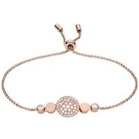 Fossil Edelstahlarmband Schmuck Geschenk Edelstahl VAL MOSAIC DISC Vintage Glitz, mit Glasstein, mit Perlmutt