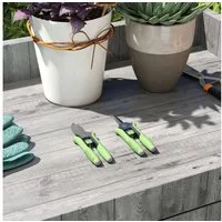 Outsunny Gartenpflege-Set 2 Stück, aus Edelstahl, mit Gartenschere, Astschere, Gartengeschenke für Frauen und Männer Grün+Silber