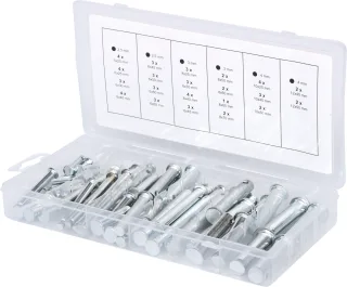 KS Tools Sortiment Sicherungsbolzen, Ø 5-12mm, 21 Größen, 60-tlg - 970.0210