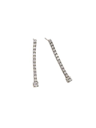 LEIS Ohrhänger 925 Sterling Silber rhodiniert Glänzend Zirkonia weiß