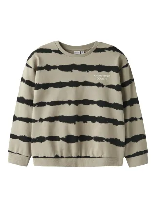NAME IT - NKMOLU LS RLX SWEAT BRU BOX island fossil - Gr. - 152