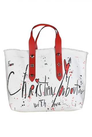 Christian Louboutin Frangibus Shopper Weiß