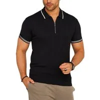 SOULSTAR Poloshirt S2VALKA Herren Basic Kurzarm Knit Polo Hemd Feinstrick Kontrast
