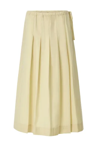 Rich & Royal - Midi cotton skirt soft butter - Gr. - 40