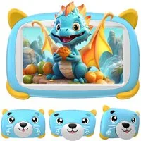 DOOGEE U7 Kids Table 32GB/1TB icherheitskoffer für Spiel und Lernen Kinder Tablet (7", 32 GB, 3400mAh, Augenschutz-Zertifizierung + Kinderschutzetui)