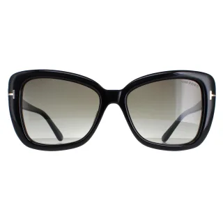 Tom Ford Square Womens Glänzend Schwarz Rauch Gradient Maeve FT1008