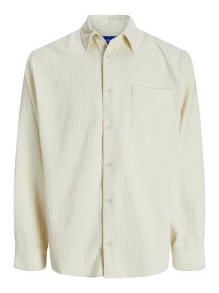 JACK&JONES - JORBLICHER CORD SHIRT LS antique white - Gr. - XXL