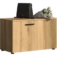 Home affaire Sitzbank Amrum (1-St), Schuhbank mit 2 Türen & 2 Einlegeböden - (B/T/H) 80/36/49 cm