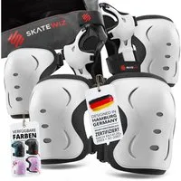 SKATEWIZ Protektoren-Set Schoner Inliner Geschenke für Kinder Knieschoner Erwachsene (Schützer Set Inliner skates Kinder und Rollschuhe, 6-tlg., Knieschoner Kinder - Inliner Schoner Erwachsene Schützer Inliner), Skateboard Schutzausrüstung Schlittsch
