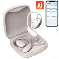 ibettertec Open-Ear-Kopfhörer, In Ear Ohrhörer, AI Übersetzer Bluetooth Kopfhörer Open-Ear-Kopfhörer (3-in-1 Übersetzungskopfhörer mit echtzeit übersetzung, Bluetooth Kopfhörer mit Ohrhaken und ENC Mic, Bluetooth 5.4 Sport-Kopfhörer Echtzeit Übersetz