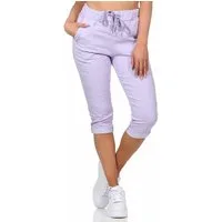 OriginalYou Caprihose Damen Sommerhose 7/8 Chinoshorts in Knitteroptik mit elastischem Bund moderne Knitteroptik, erhältlich in den Größe 36 bis 48