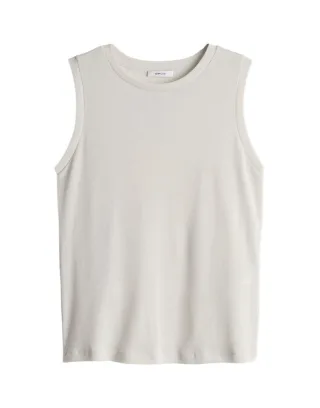Opus - Slim Tanktop aus nachhaltigem BCI Cotton Mix - Indros grau - Gr. - 44