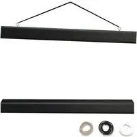 artissimo Bilderleiste Magnetische Posterleiste 50 cm Schwarz für DIN A2 / 50x70