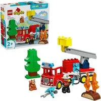 LEGO® Löschauto mit Schlauch und Feuerwehrmann (10473), LEGO DUPLO Town Konstruktionsspielsteine, (28 St)
