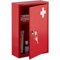 relaxdays Medizinschrank Abschließbarer Medizinschrank