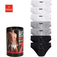 H.I.S Slip Unterhosen für Herren (Dose, 7-St) aus Baumwoll-Mix in einer Dose verpackt