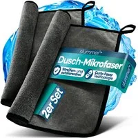 Slummer Trockentuch Dusche Fenster Putztuch streifenfrei Mikrofasertuch (Mikrofaser, 40x60 cm, 2-tlg., Mikrofasertuch, hohe Wasseraufnahme Auto Küche Camping)