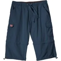 ABRAXAS Bermudas Abraxas Gummibund Zipp-off-Bermuda blau Übergröße