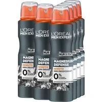 L'ORÉAL PARIS MEN EXPERT Deo-Spray Magnesium Defense, Packung, 6-tlg., mit hoher Zuverlässigkeit