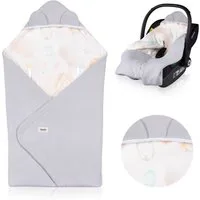 Kinderdecke TRAVEL SWADDLE BLANKET, lionelo, Hypoallergene Materialien/Bambus und Baumwolle/TOG 2,5