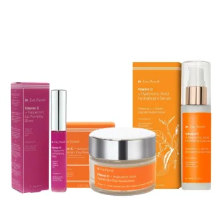 Vitamin E und Pfefferminz Lippenvolumen 8ml + Vitamin C + Hyaluronsäure Hydrabright Nachtcreme 50ml + Vitamin C + Hyaluronsäure Hydrabright Serum 60ml
