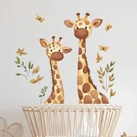 Montegoni Wandsticker Selbstklebende Giraffen Wandaufkleber – Kinderzimmer Dekoration (einzel, 1x Set mit selbstklebenden Giraffen Wandaufklebern), Selbstklebend, einfache Anwendung, Giraffen Design für Kinderzimmer