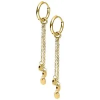Wildcat Paar Ohrhänger Little Plate Hoops - Gold, Chirurgenstahl 316L - wasserfest, langlebig, hautverträglich