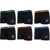 Sonderpostendiscount Boxershorts Kinder Boxershorts 6er Pack Farbmix K05 Fussball Microfaser