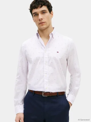 FLEX POPLIN FIL A COUPE SHT Sweet Blue - Gr. - XL