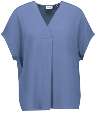 GERRY WEBER Collection - Blusenshirt mit Faltendetail blau - Gr. - 44