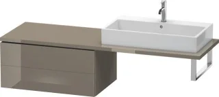 Duravit L-Cube Unterschrank für Konsole Flanell Grau Hochglanz 820x547x400 mm - LC583908989 LC583908989