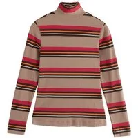 Next Blusenshirt Geripptes Oberteil mit Rollkragen und Streifen (1-tlg)