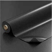 ANRO Vinylboden IMOS 1mm 140cm Breit wasserabweisend für Garage/Keller PVC-Bodenbelag, Feuchtigkeitsbarriere, feine Optik, langlebig, Einzelstück, eine Rolle Bodenbelag, Isolierend und wasserbeständig Größe: 100x140cm Uni Schwarz