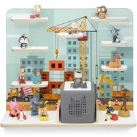 stadtecken Kinderregal geeignet für Toniebox und Tonies, zum Stellen & Hängen, Bunte, verspielte Aufbewahrung für 50 Figuren, ideal fürs Kinderzimmer