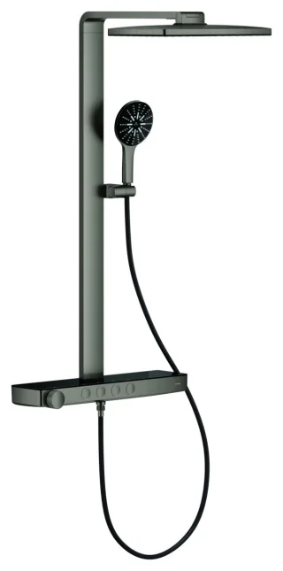 Grohe THM-Duschsystem RSH Aqua Pure 100961 KB 8,7l eckig hard graphite geb., 100961AL00 100961AL00