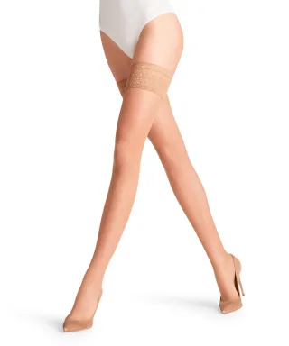 FALKE - FALKE Seidenglatt 15 DEN Damen powder - Gr. - 9.75
