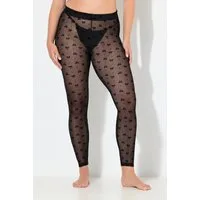 Ulla Popken Feinstrumpfhose Strumpf-Leggings Mesh Schleifen Stretchkomfort