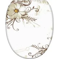 Sanilo WC-Sitz Flower mit Absenkautomatik & Quick Release, Premium Toilettendeckel, abnehmbar, leichte Montage von oben
