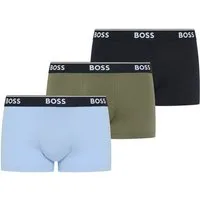 BOSS Trunk (Packung, 3-St) aus Stretch-Baumwolle mit Logo-Bund, mittlere Bundhöhe