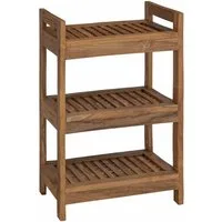 vidaXL Badezimmerspiegelschrank Badregal Natur 45 x 30 x 71 cm Massivholz (1-St)