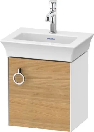 Duravit White Tulip Waschtischunterbau wandhängend Natur Eiche & Weiß Matt & Hochglanz 384x298x410 m WT4250RH585