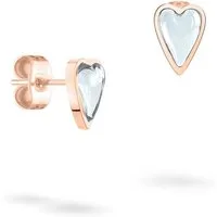 Liebeskind Berlin Paar Ohrstecker Schmuck Geschenk Edelstahl Ohrringe Glass Heart, mit Glasstein